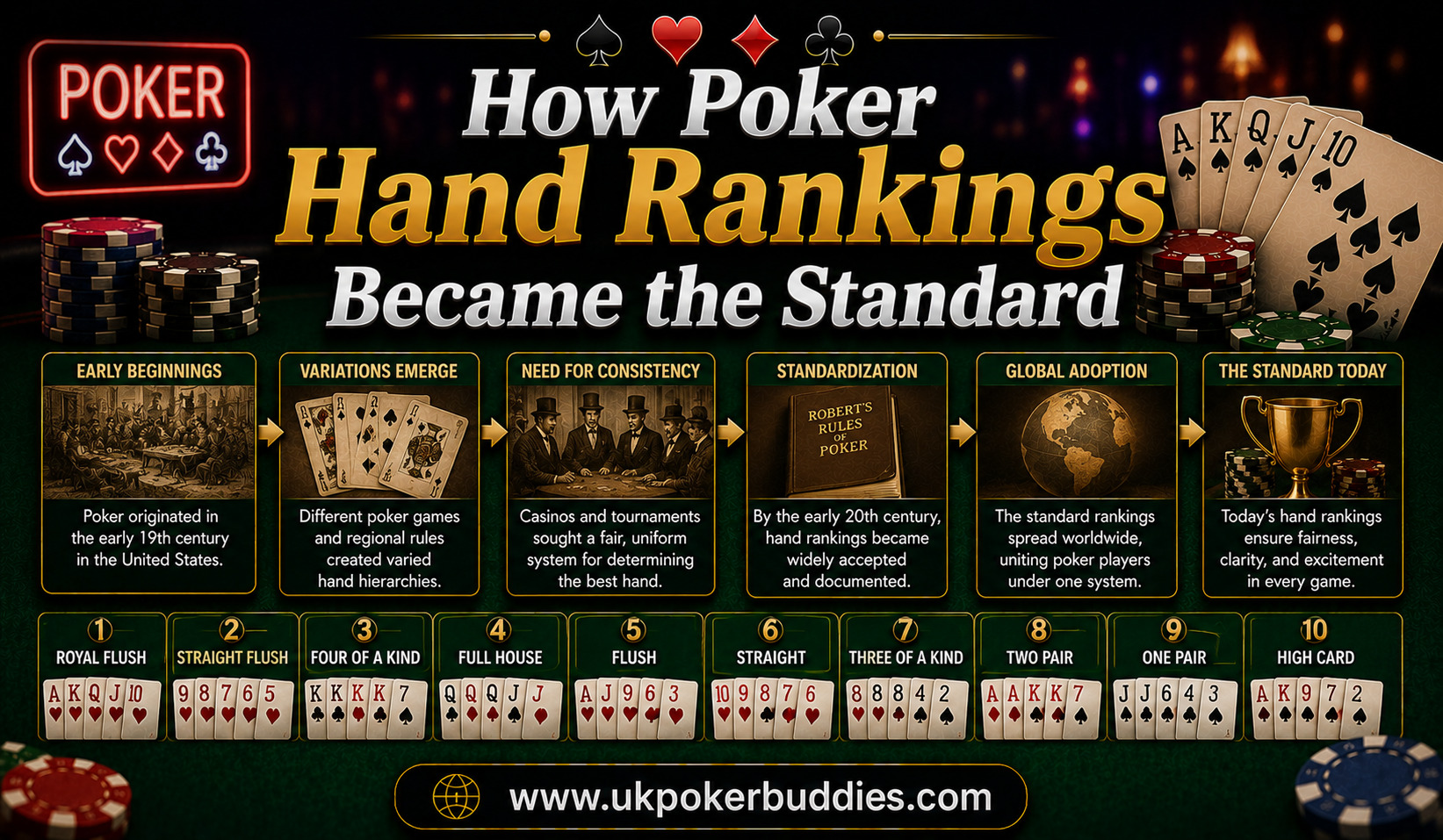 How Poker Hand Rankings Became the Standard